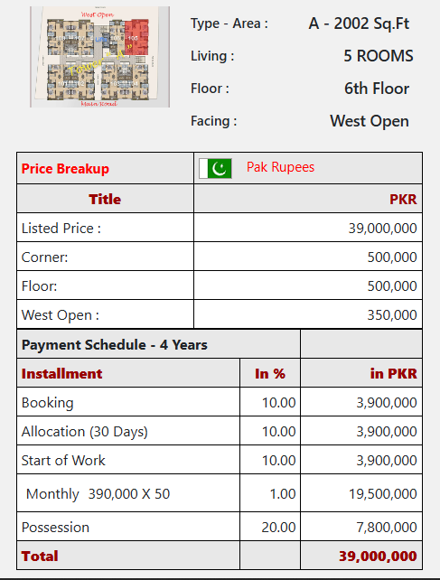 payment plan